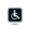 Disabled icon vector illustration. wheel chair