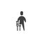 Disabled man with prosthetic leg vector icon