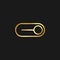 disabled, off, switch gold icon. Vector illustration of golden