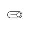 Disabled, off, switch vector icon. Multimedia minimalist outline vector icon