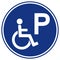 Disabled Parking Symbol Sign, Vector Illustration, Isolate On White Background Label. EPS10