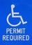 Disabled permit required sign