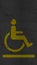 Disabled person sign asphalt highway road texture