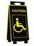 Disabled person warning sign