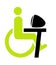 Disabled person on wheel chair