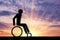 Disabled person in a wheelchair icon man