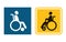 Disabled sign icon. Man in wheelchair. Handicapped invalid symbol