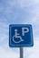 Disabled sign parking driver