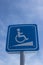 Disabled sign parking driver