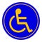 Disabled signs blue colors frame background, sign boards for disability slope path ladder way sign badge for disabled, disabled