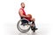 Disabled sportsman holding basketball ball