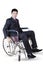 Disabled young entrepreneur in wheelchair