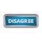 disagree button. Vector illustration decorative design