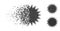 Disappearing Dotted Halftone Microbe Spore Icon