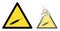 Disappearing Dotted and Original Syringe Warning Icon