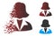 Disappearing Pixel Halftone Office Lady Icon