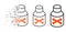 Disappearing Pixelated Halftone Poison Bottle Icon