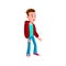 disappointed boy teenager saw amazing show cartoon vector