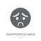 Disappointed emoji icon. Trendy Disappointed emoji logo concept