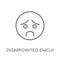Disappointed emoji linear icon. Modern outline Disappointed emoj