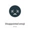 Disappointed emoji vector icon on white background. Flat vector disappointed emoji icon symbol sign from modern emoji collection