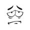 Disappointed emoticon isolated frustrated emotion