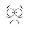 Disappointed emoticon isolated frustrated emotion