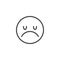 Disappointed Face emoji line icon