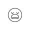 Disappointed Face emoji line icon