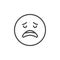 Disappointed face emoji outline icon