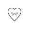 Disappointed Face emoticon outline icon.