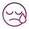 Disappointment funny smiley emoticon face expression gradient style icon