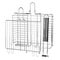 Disassembled new chrome lattice grill with bbq wooden handle