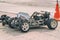 Disassembled RC model racing cars. Model cars without top