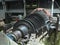 Disassembled steam turbine in the process of generator repair at