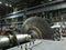 Disassembled steam turbine in the process of generator repair at