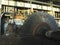 Disassembled steam turbine in the process of generator repair at