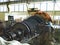 Disassembled steam turbine in the process of generator repair at power plant