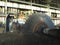 Disassembled steam turbine in the process of generator repair at power plant