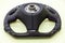 The disassembled steering part before installation of the equipment is a carbon black wheel with perforated genuine leather and