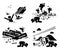 Disaster Accident Tragedy Ship Plane Train Cable Car Cliparts Icons