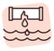 Disaster water problem, icon