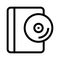 Disc Book line icon