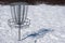 Disc Golf Basket in Snow