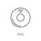Disc linear icon. Modern outline Disc logo concept on white back
