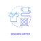 Discard dryer blue concept icon