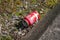 Discarded empty can of coca-cola / coke in the street