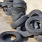 Discarded old car tires that needed to be recycled