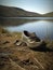 A discarded shoe its sole worn away beside a lake.. AI generation