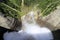 Discharge from Kurobe dam with rainbow